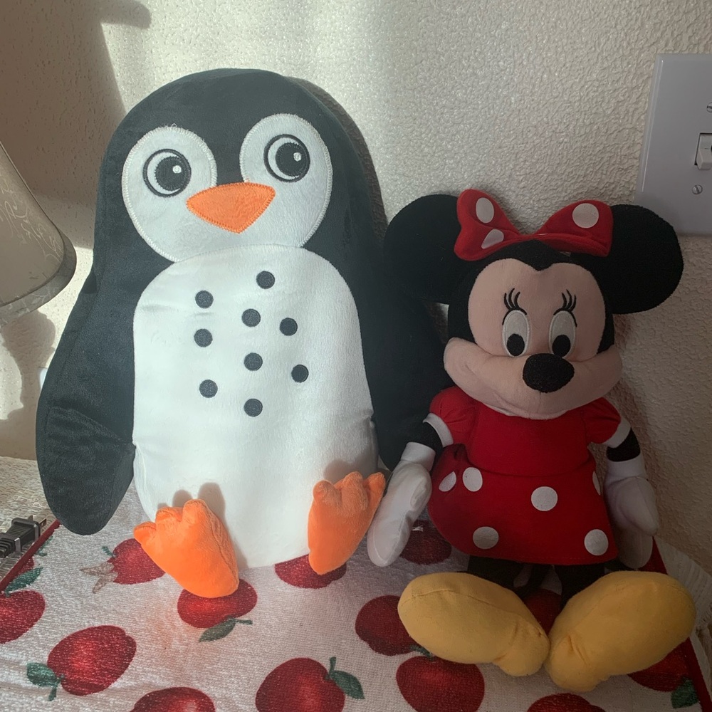 Penguin and Minnie Mouse Plush Toy Set